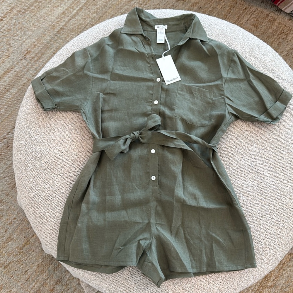 Olive green romper